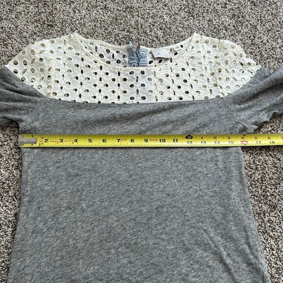 Postmark Anthropologie gray short-sleeve knit cotton top size XS - Picture 10 of 11